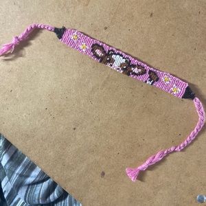 Flower cow friendship bracelet
